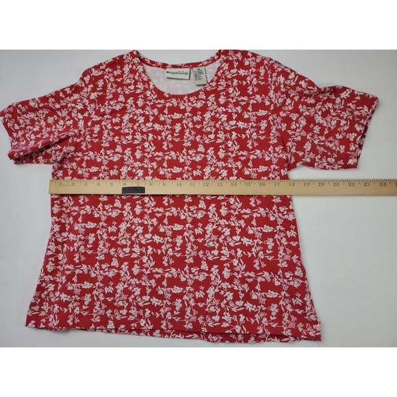Appleseed's Petite Women's top red Size PM - Picture 4 of 7